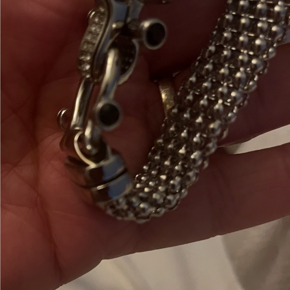 Bengal bracelet with hock inlaid with small black ston. In good condition - Picture 9 of 9